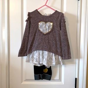 Little Girl Cold Shoulder Set